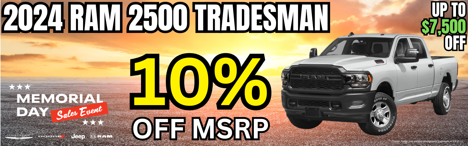 10% OFF MSRP - Ram 2500 Tradesman
