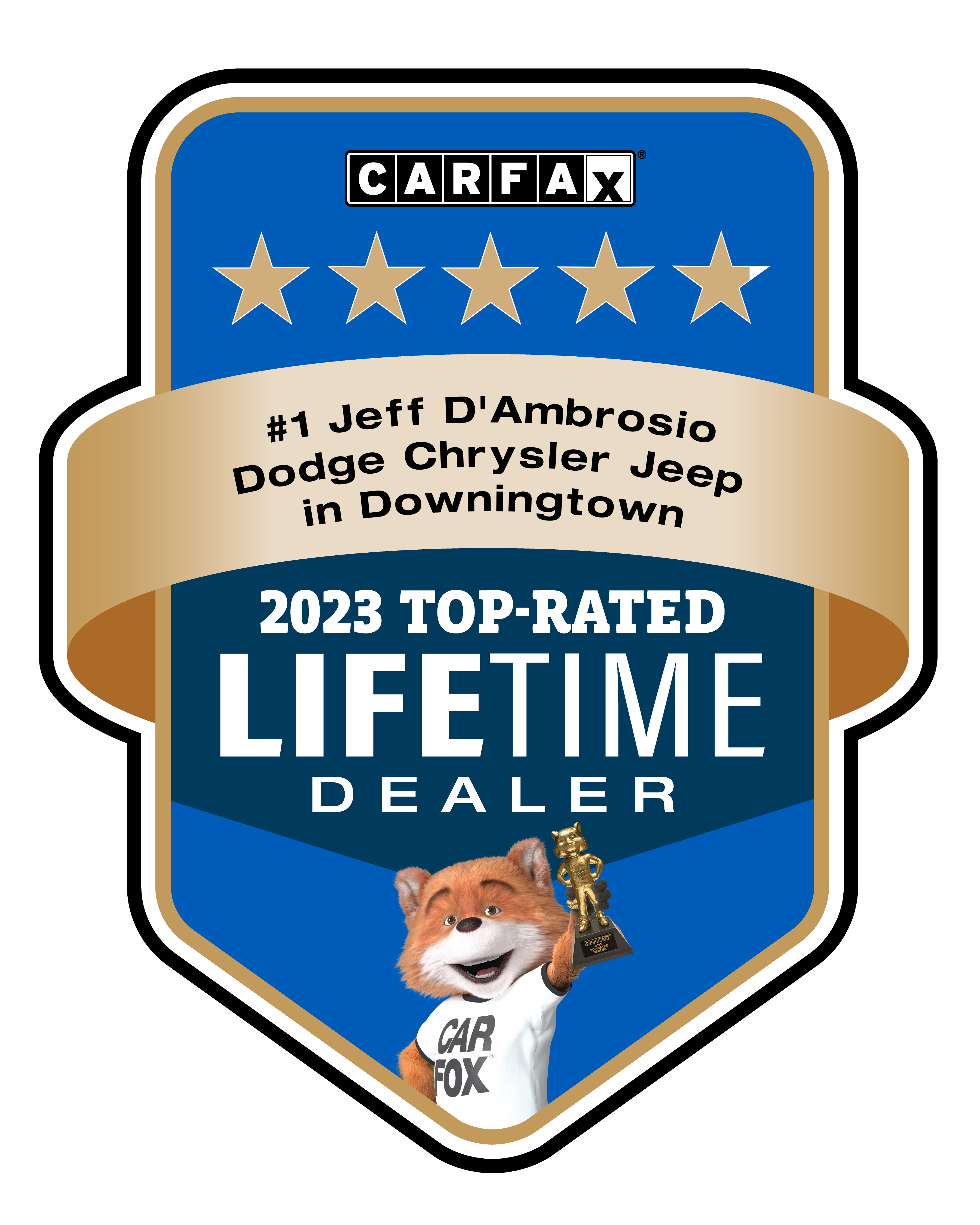 Jeff D' Ambrosio Carfax 2022 Lifetime Dealer Award