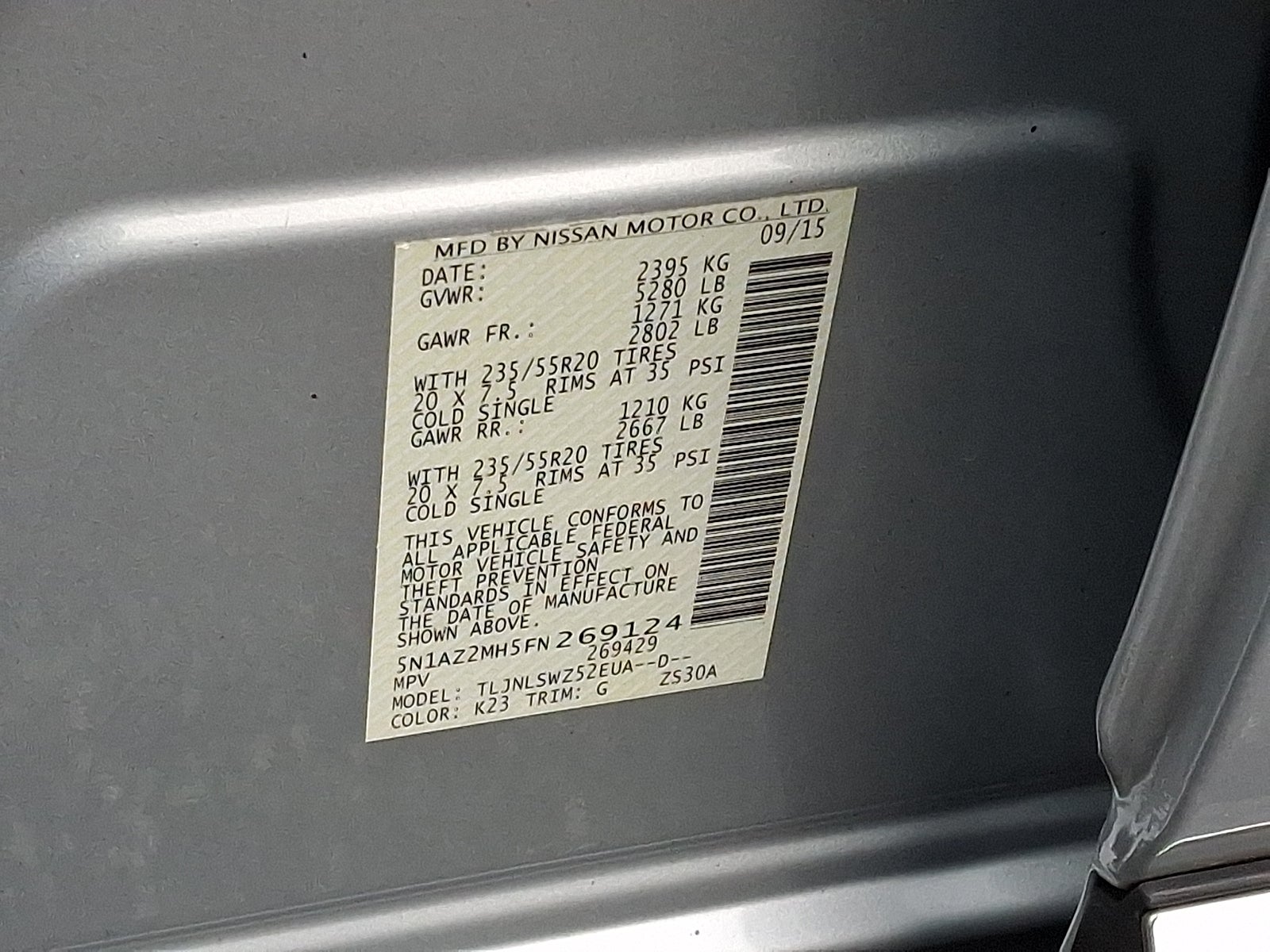 2015 Nissan Murano Platinum