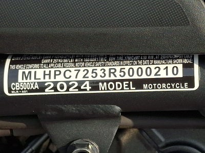 2024 Honda NX500AR Base