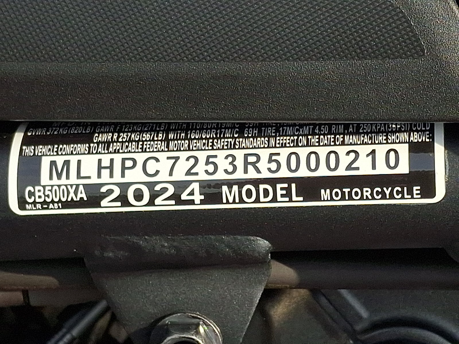 2024 Honda NX500AR Base