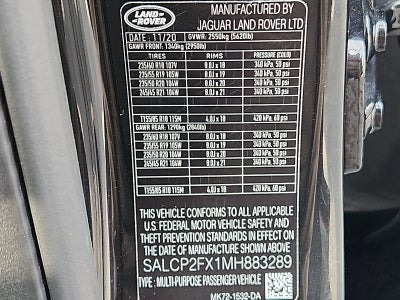 2021 Land Rover Discovery Sport SE