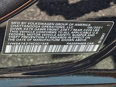2022 Volkswagen Passat 2.0T SE