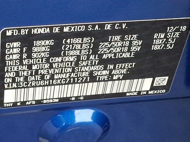 2019 Honda HR-V Sport