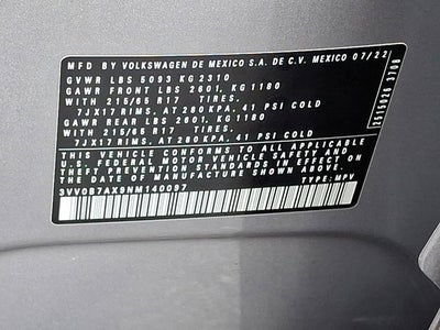 2022 Volkswagen Tiguan 2.0T S