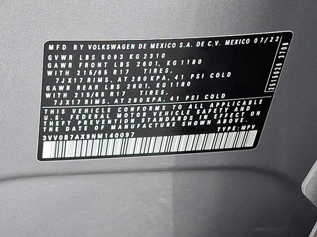 2022 Volkswagen Tiguan 2.0T S