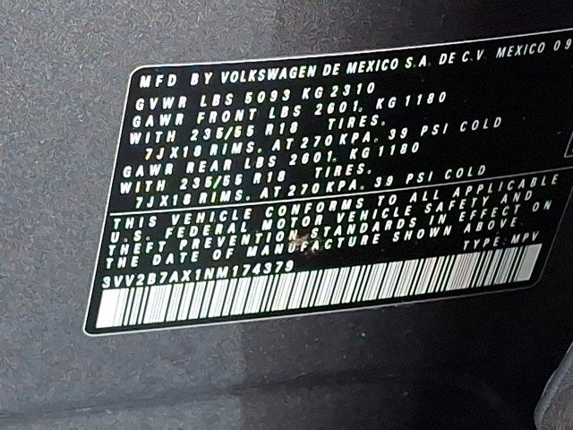 2022 Volkswagen Tiguan 2.0T SE