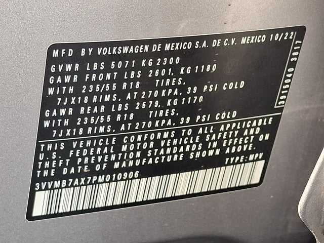 2023 Volkswagen Tiguan 2.0T SE