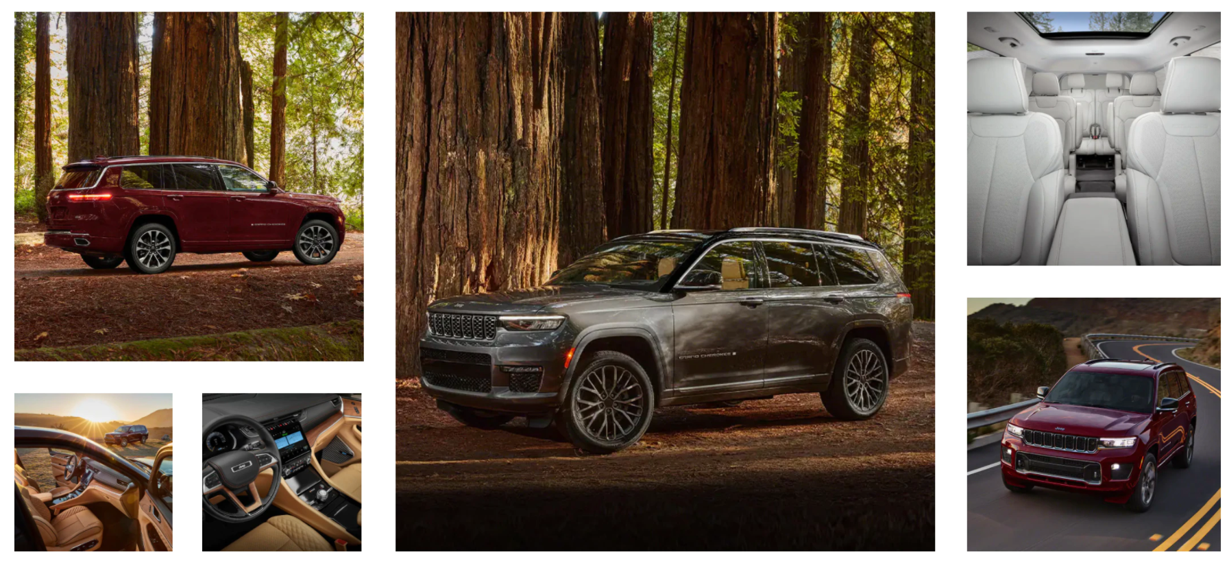 New 2024 grand cherokee L collage