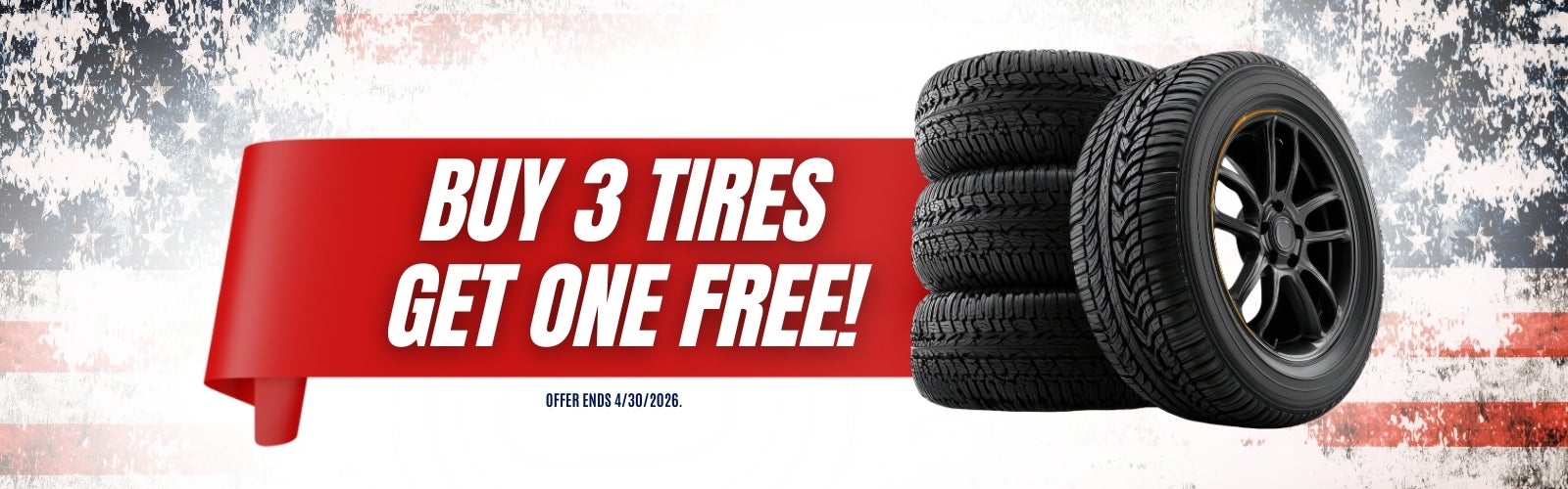 Buy 3 Tires Get 1 Free