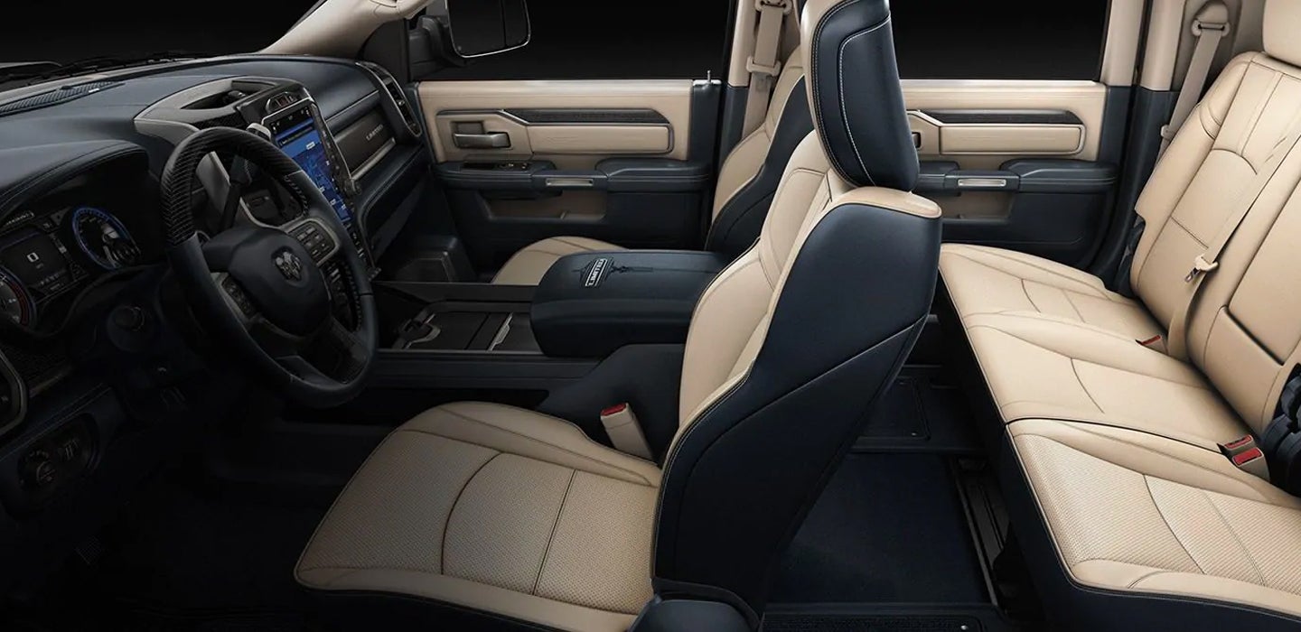 Image of the interior of a 2019 RAM 2500.