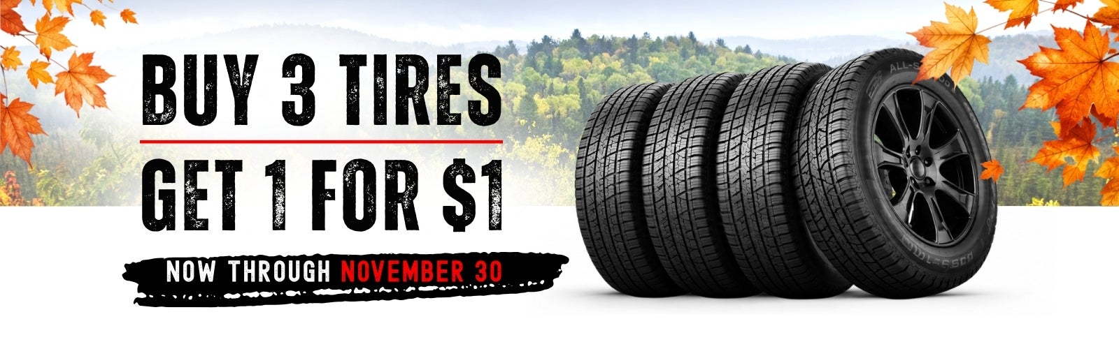 Buy 3 Tires get 1 for $1